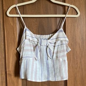 Cropped striped tank top